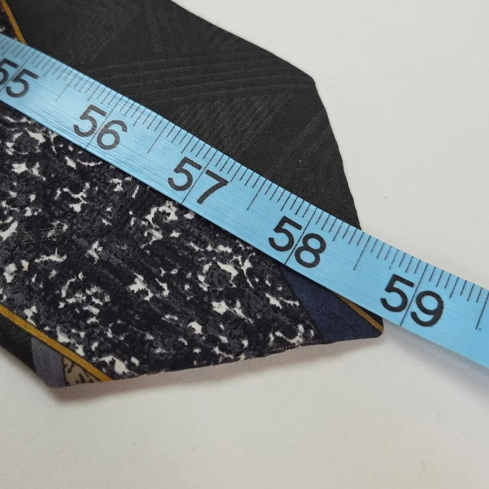 Towncraft Mens Geometric Abstract Diagonal Stripe Necktie Green Grey Navy USA‎